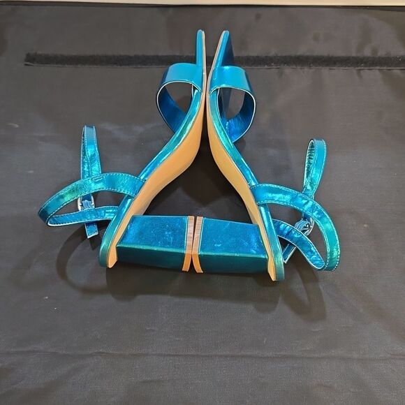 BRAND NEW BAMBOO SQUARE-TOE HIGH-HEELED WOMEN'S SANDALS - Picture 6 of 16